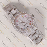 Rainbow Dial Moissanite Watch VVS1 D Color Fully Iced