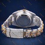 Two-Tone Panther Diamond VVS1 D Color Moissanite Watch