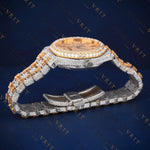 Two-Tone Diamond VVS1 D Color Moissanite Watch