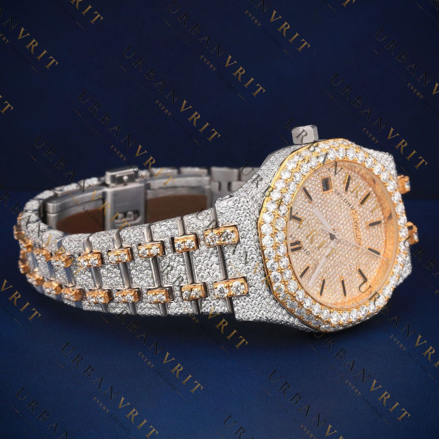 Two-Tone Diamond VVS1 D Color Moissanite Watch