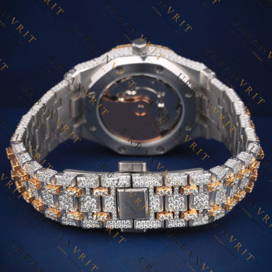 Two-Tone Diamond VVS1 D Color Moissanite Watch
