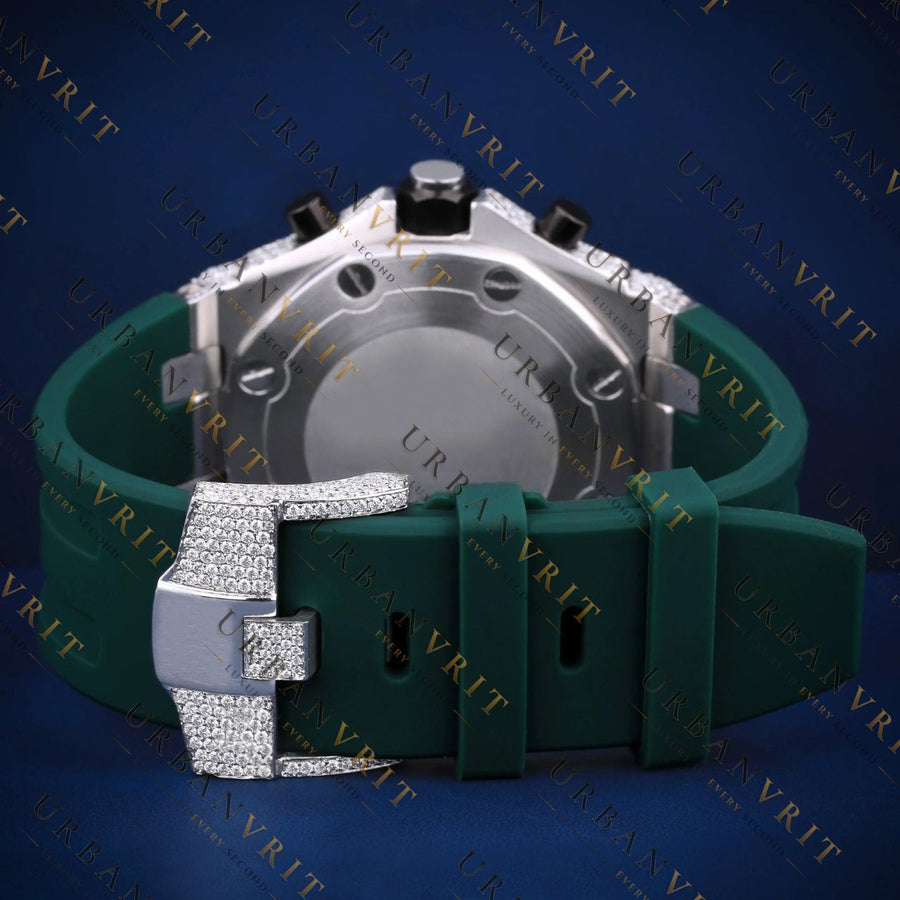 Iced-Out Chronograph VVS1 D Color Moissanite Watch