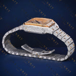 Two-Tone Square VVS1 D Color Moissanite Watch
