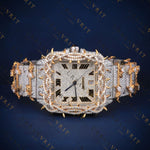 Two-Tone Thorn Bezel VVS1 D Color Moissanite Watch