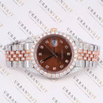 Two Tone Brown Dial VVS1 D Color Moissanite Watch