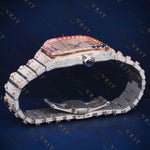 Rainbow Gemstone Bezel VVS1 D Color Moissanite Watch